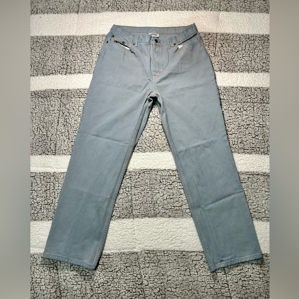 Jeanology Collection Womens Light Wash 100% Cotton Gray/Blue Denim Jeans Size 14